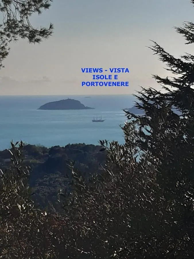 Il Mare Nel Bosco Appartamento Con Terrazza Nella Natura, Vista Mare, Lerici E Isole Holiday home