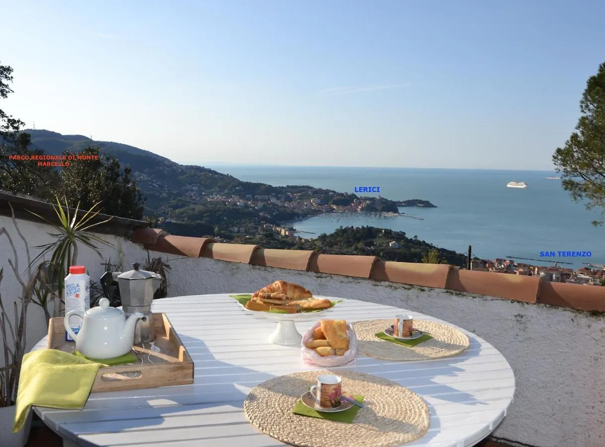 Il Mare Nel Bosco Appartamento Con Terrazza Nella Natura, Vista Mare, Lerici E Isole Italy
