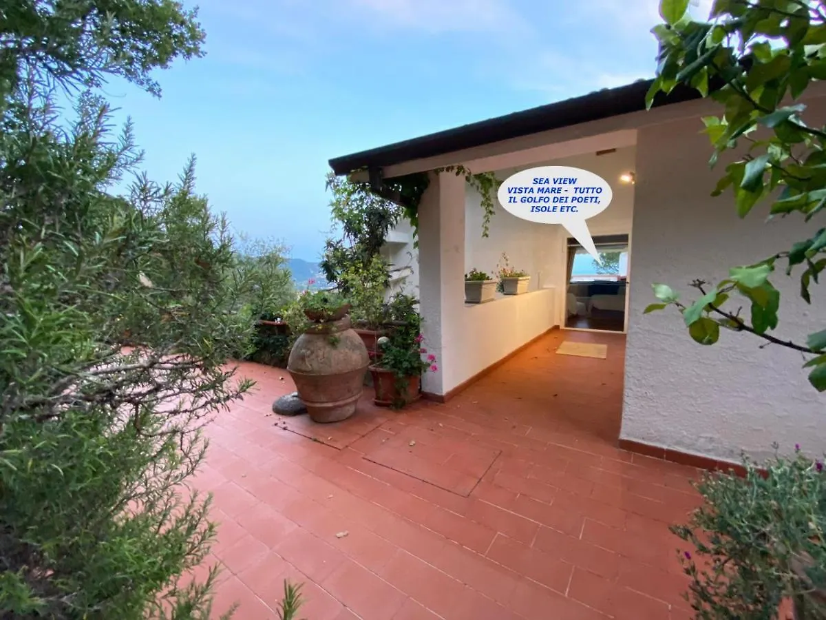 Il Mare Nel Bosco Appartamento Con Terrazza Nella Natura, Vista Mare, Lerici E Isole 0*,  Italy